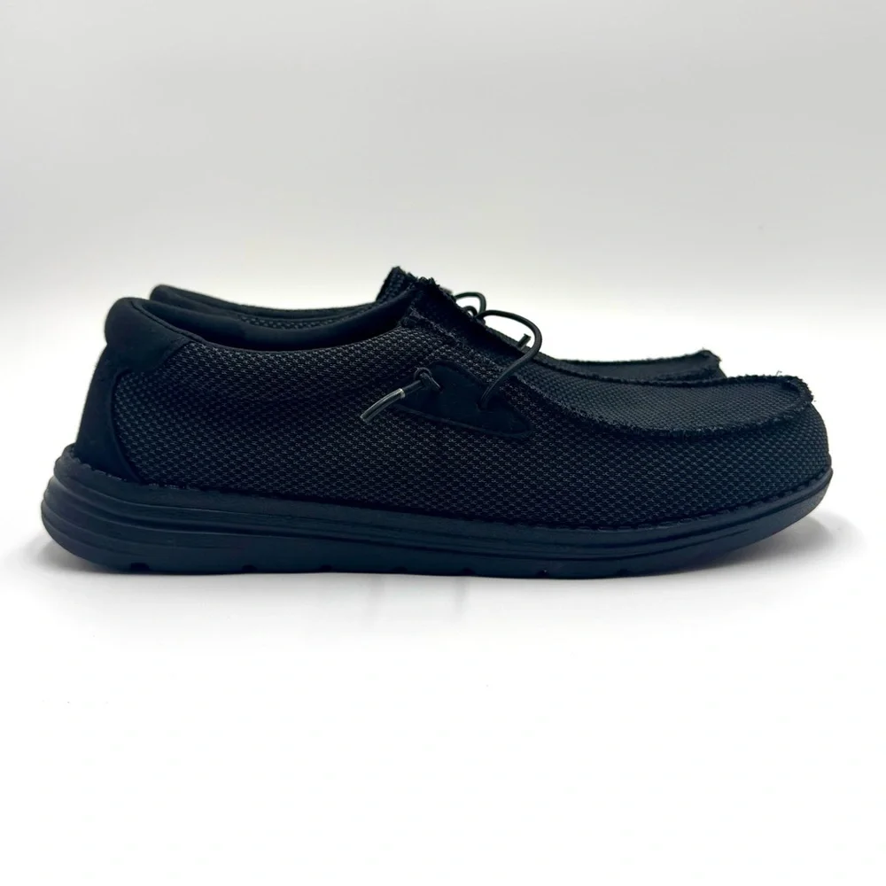 BRUNO MARC BLS211 Men's Black Elastic Lace Casual Comfort Shoes Size 9